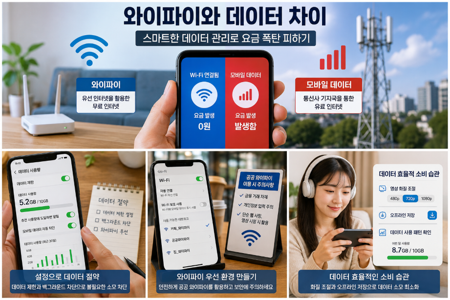 와이파이 데이터차이 완벽정리